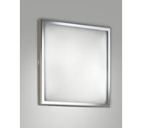 OSAKA PLAFONIERA CROMO LED 3000K - 12W - 1100 lm, L.30X30 CM IN METALLO E VETRO