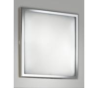OSAKA PLAFONIERA CROMO LED 3000K - 24W - 2400 lm, L.40X40 CM IN METALLO E VETRO