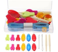OSALADI 1 Scatola Kit Professionale Inserimento Filo per Ago Strumento Compatto per Cucito Mano Accessori per Fai da Te e Ricamo con Scatola Conservazione Colore Casuale
