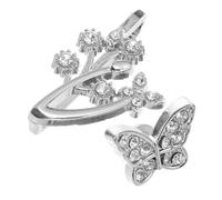 OSALADI 1 Set anello decorativo cinturino decorazione dell'orologio ciondolo di orologio bracciale gemstone watch charm guarda la decorazione del fascino cinturino fai da te strass Silver
