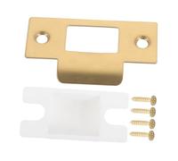 OSALADI 1 Set Chiusura con Fibbia Ad Ardiglione Piatto Riscontri per Porte Esterne Fermo della Porta Targhe Porta Inossidabile Chiavistello Piastra Riscontro Porta Metallo d'oro