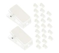 OSALADI 1 Set Clip Porta Badge Autoadesiva Plastica E Trasparenti Spessi Clip Per Targhette Id Con Strisce Adesive Doppia Faccia Per Ufficio E Lavoro 35 Pezzi