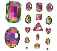 OSALADI 1 Set Decorazione per Trapano Ad Artiglio Materiali Cucire Strass A Forma di Glitter Piccoli Strass Cucito di Gioielli Arredamento della Strass Artiglio Strass Bicchiere 50 Pezzi