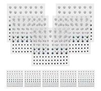 OSALADI 1 Set Patch per Trapano Viso Cristalli Se Stesso Gemma del Viso Strass Retro Piatto Gioielli di Gemme per Il Viso Adesivo Facciale con Strass Acrilico 10 Fogli