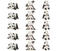 OSALADI 1 Set Pendenti Panda Per Bracciali E Orecchini Accessori Fai Da Te Resistente Decorazioni Leggere E Per Creazioni Artigianali 15 Pezzi