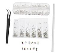 OSALADI 1 Set Set di Accessori per Unghie Strass di Cristallo ab Gemme per Unghie e Strass Gemme del Viso Strass di Cristalli per Unghie Gemme e ciondoli per Unghie ab Strass plastica