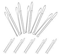 OSALADI 1 Set Threader Acciaio Inossidabile per Cucito E Fai da Te Strumenti per Inserimento Cordoncini Accessori per E Ricamo Clip per Filo E Corda 10 Paia