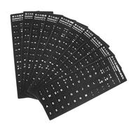 OSALADI 10 pezzi Adesivi Tastiera Italiana in Resistente Copritastiera Laptop per Studenti Stickers Protettivi Antiusura per Tastiere Desktop e Wireless Nero Opaco con Lettere Bianche