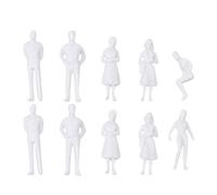 OSALADI 10 pezzi Plastica per Modellini e Paesaggi Personaggi Realistici Non Colorati per Casa delle Bambole e Diorama Fai da Te