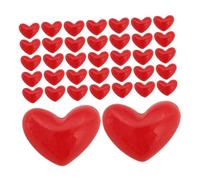 OSALADI 100 Pezzi Cuori in Resina Forma Cuore Charm Piatti per Orecchini e Decorazioni Fai da Te Materiali per Gioielli e