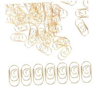 OSALADI 100 Pezzi Graffette Piccole Decorativi Metallo Oro Fermagli Resistenti per Ufficio e Organizzazione Documenti