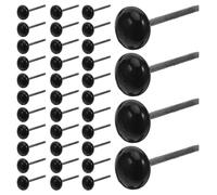 OSALADI 100 Pezzi Occhi in Vetro Nero 8Mm per Infeltrimento ad Ago Bulbi Oculari Realistici per Bambole e Animali di Peluche Accessori Artigianali per Giocattoli Fai da Te