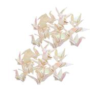OSALADI 100 Pezzi Origami Paper Cranes Pearlescent Handmade Folding Cranes for Wedding Party Shower Outdoor Decoration