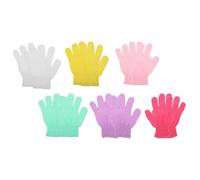 OSALADI 12 Guanti Esfolianti da Doccia e Bagno Doppio Lato Multicolore Guanti da Bagno per Massaggio e Pulizia Profonda della Pelle Set da 12 Pezzi per Esfoliazione Corpo e Piedi