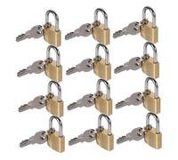 OSALADI 12 Pezzi mini lucchetto chiave serra del Piccolo lucchetto retrò del diario Borsa di chiave della borsa per laptop Mini di sicurezza rame D'oro