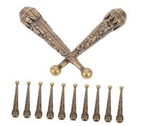 OSALADI 12 Pezzi Punte Ricambio Metallo Antico per Cravatte Bolo con Rilievo Terminali per Collane e Accessori Fai da Te Vintage Americana
