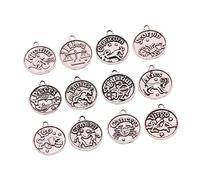 OSALADI 12 Segni Zodiacali Collane Con Ciondoli Geometrici Decorazioni Retrò Nomi Ciondoli Zodiacali Pendenti Da Uomo Ciondoli Alla Moda Con Segni Zodiacali