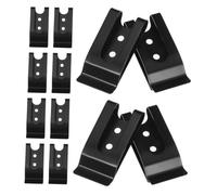 OSALADI 12pezzi Clip Metalliche Per Cintura in Ferro Design Con Clip Molla Per Tenuta Sicura Del Telefono Adatte Borse Attività All Aperto e Uso in Ufficio Colore Nero Resistente