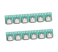 OSALADI 12pezzi Scheda Connettore USB C Presa Tipo C Femmina Scheda Connettore PCB Conversione