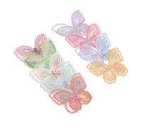 OSALADI 18 Pollici Patch Farfalla Ricamata in Organza Doppi Strati Applicazioni Termoadesive per Giacche Zaini Jeans e Scarpe Toppe Decorative in Pizzo
