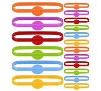 OSALADI 18 Segnabicchieri in Silicone Riutilizzabili Etichette Colorate per Bicchieri da Vino e Cocktail Marcatori Identificativi per Festa Riunioni e Incontri Birra