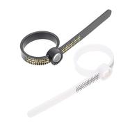 OSALADI 2 Pezzi Anello Che Misura Il sovrano Morbido regolatore dell'anello Dita per misuratore di Anelli da Uomo di misurazione del misuratore dell'anello plastica