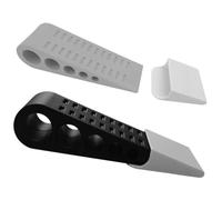 OSALADI 2 Pezzi Fermaporta Antiscivolo Tpr Design Unico per Domestica per Porte Scorrevoli e Pesanti Protezione per e Laminato Colore e Nero