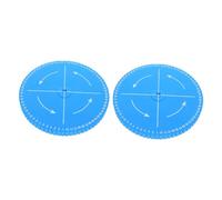 OSALADI 2 Pezzi Kumihimo Braiding Disk con Piastra Rotonda per Bracciali Strumento Leggero e Portatile per DIY Gioielli e Filo Blu