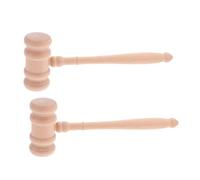 OSALADI 2 Pezzi Martelletto Giudice Legno Naturale Design Ergonomico e Superficie Liscia Martello Giudiziario per Ruolo Cosplay Avvocati e Tribunale