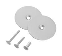 OSALADI 2 Pezzi Piastra Copriforo Serratura Acciaio Inossidabile Tondo Copertura Pomello Porta Antifurto Resistente e Facile da Installare per Porte