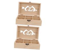 OSALADI 2 Pezzi Scatola Filo Legno con Design Scatola Ago e Spilli per Cucito e Crafting Perfetta per Conservare Accessori e Piccole Merci per Appassionati Cucito