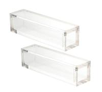 OSALADI 2 Pezzi Scatola in Acrilico Trasparente per Dadi Design Magnetico, Compatta e Portatile, per Cucina e Bagno, Custodia Semplice per 6 Dadi da 16mm