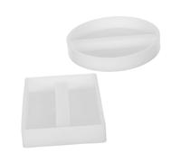OSALADI 2 Pezzi Silicone Business Card Holder Mold For DIY Resin Crafting Smooth Finish Stand Mold For Handmade Office Desk Organizer