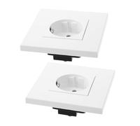 OSALADI 2 Pezzi Socket da Parete Incassato Presa Europea Muro Tipo per Ufficio Appartamento Hotel e Residenziale Montaggio Incasso Materiale Robusto Installazione Semplice