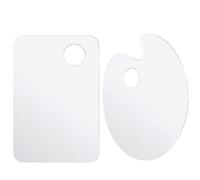 OSALADI 2 Pezzi Vassoi per Acrilico Palette per Pittura DIY Comode per Destri e Sinistri Leggere e Portatili per Professionisti e Principianti