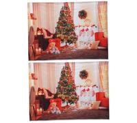 OSALADI 2 Pz Panno Di Sfondo Fotografico Sullo Sfondo Degli Studi Caminetto Natalizio Sfondo Della Festa Di Natale Tappeti Per Bambini Sfondo Del Di Natale Arredamento Per Bambini