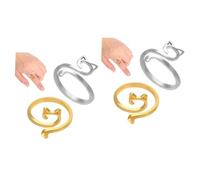 OSALADI 2 Set Anello Della Coda Per Gatto Anello Di Filato Per Le All'uncinetto Anelli Di Tensione Del Filo Anello A Maglia Anelli All'uncinetto Lega 4 Pezzi * 2