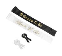OSALADI 2 Set di Fasce per La Sposa Fasce per La Sposa E Lo Sposo in Pizzo - Forniture di Galateo Moderno per Fidanzamenti Feste di Matrimonio Addii al Nubilato E Altri Eventi