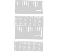 OSALADI 2 Set Sovrano Del Grafico A Crescita Stencil Adesivo Da Parete Per Misurazione Scala Grafico Di Crescita Per Riutilizzabile Arredamento Plastica Bianca 7 Pezzi * 2