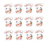 OSALADI 20 pezzi Ciondoli Coniglio Smaltati per Gioielli Fai da Te Pendenti Adorabili Forma Bunny per Orecchini Bracciali e Collane Accessori Pasquali per Creazioni Artigianali