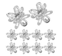 OSALADI 20 Pezzi Mini Fermagli per Chioma a Forma di Fiore in Metallo Argento Piccoli Fermagli a Artiglio Resistenti per Acconciature da Donna e Ragazza Accessori Leggeri per Chioma