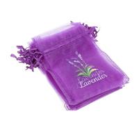 OSALADI 20 Sacchetti di Garza a Rete Vuoti Coulisse, Sacchetti Profumo Lavanda Traspiranti, Bustine Decorative per Pot-pourri e Confezioni Regalo, per Casa e Armadi, Colore Viola Scuro