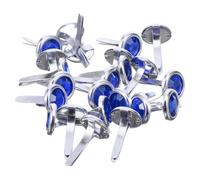 OSALADI 200 Pezzi Chiodi Decorativi Rotondi con Strass | Ferro e Metallo con Strass Trasparente, Design a Due Punte, per Maestri e Cartoncini