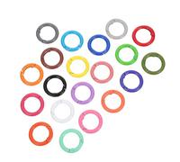 OSALADI 24 Pezzi Anelli a Molla in Ferro Colorati per Borse e Zaini, Clip Portachiavi Rotonde e Moschettoni Fai da Te, Accessori Resistenti per Creazione di Portachiavi e Colore Casuale