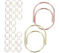 OSALADI 24 Pezzi Clip Metallo Mini Graffette Piccole per Documenti e Raccoglitori Ufficio Clip Delicate e Resistenti per File e Memo Colori Oro e Rosa