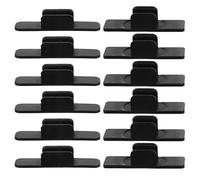 OSALADI 24 Pezzi Porta Penne Autoadesivi per Lavagna e Clipboard Organizer Nero per Ufficio e Aula Supporto per Penne Piccole e Grandi Montaggio Senza Accessori per Insegnanti e Scrivania