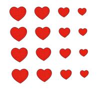 OSALADI 24 Pezzi Toppe Ricamate a Forma Cuore per Fai da Te Adesivi Termoadesivi per Abbigliamento Accessori per Cucito e Decorazione