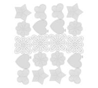 OSALADI 25 Pezzi Plastica Ricamo Mesh per Punto Croce DIY Tela Intreccio Farfalle Stelle Cuori Petali per Progetti Creativi Decorazioni Casa