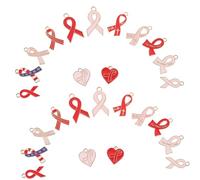 OSALADI 26pezzi Ribbon-shaped Charms Adorable Hanging Ribbons Diy Jewelry Making Supplies Metal Pendants with Ribbons Craft Decorations Lightweight Accessories