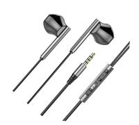 OSALADI 2pezzi Auricolari Cablati Con Microfono e Bass Potente Headset Gaming in Metallo Per Smartphone Compatibili Con Jack Per Giocatori e Professionisti Nero